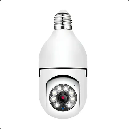 Câmera Lâmpada De Segurança Cor Branca Wi-fi Full Hd Cor Camera Seguranca Wifi
