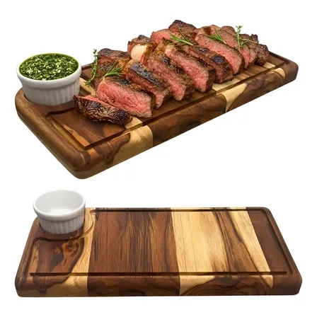 Tábua Petisqueira 30x15 C/ Ramekin P/ Servir Frios Churrasco Brasa Store