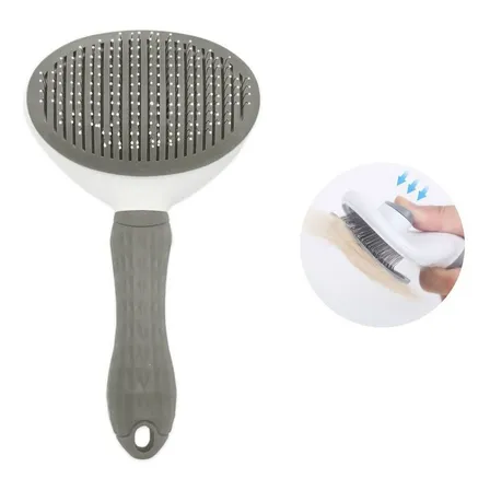 Eba Pet Escova Pelos Pet Automatica Rasqueadeira Magica Gato Cao New Cor Cinza