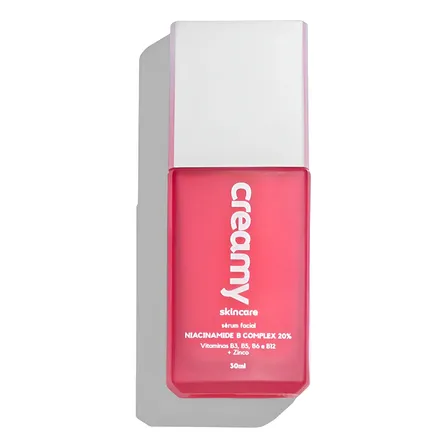 Creamy Skincare Niacinamide B Complex 20% 30ml Uniformiza A Textura E O Tom Da Pele Clareia Manchas Vitaminas B3 B12 B5 B6 E E Zinco Todos Os Tipos De Pele Todo Tipo De Pele Dia/noite