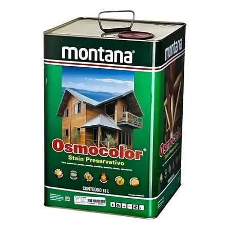 Osmocolor Montana Stain Transparente Madeira 18L Acabamento Acetinado