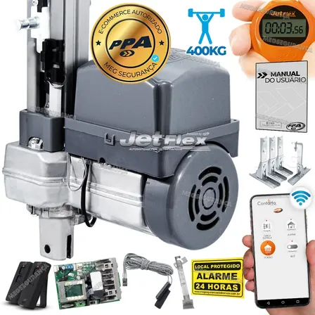 Kit Motor Ppa Bv Penta 1/2 Jet Flex Wifi 4 Sup Portão 450kg Cor Cinza 127/220v 433mhz 5/8