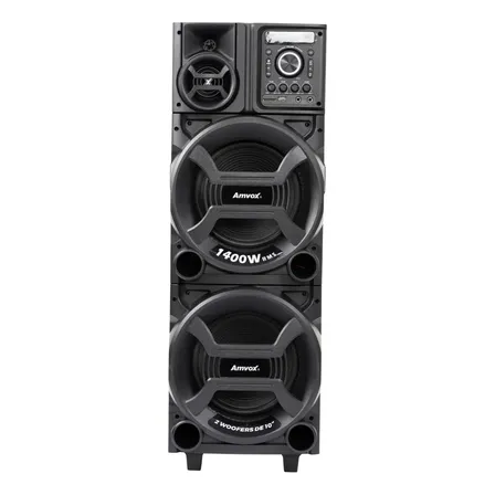 Torre Som Usb Bluetooth Amvox Aca1402 Titan Black Woffer10 Cor Preto