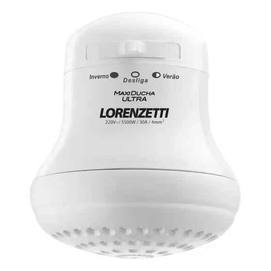 Chuveiro Eletrico Parede Maxi Ducha 5500w X Lorenzetti Branco 220v 5.5 W