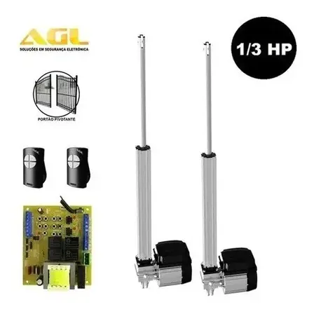 Kit Motor Pivotante Duplo 1/3hp Braço 0,75cm com Agl Frequência 60 Hz