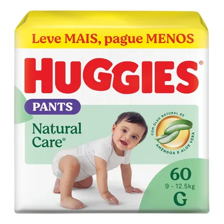 Huggies Natural Care Grande (g) Fralda Premium Roupinha Natural Sem Gênero