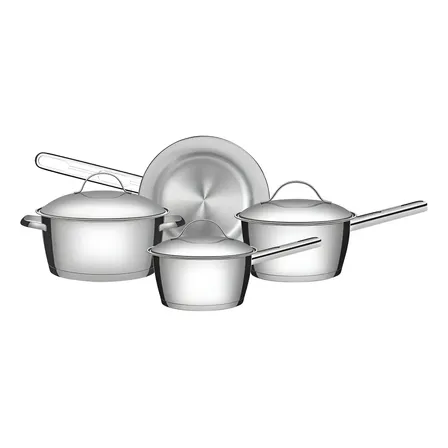 Jogo De Panelas Com 4 Peças Aço Inox Allegra Tramontina