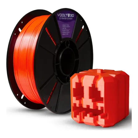 Voolt3D V-silk filamento pla 1kg cor salmão neon