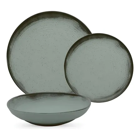 Aparelho De Jantar 18 Peças Oxford Flat Pacífico Cor Verde
