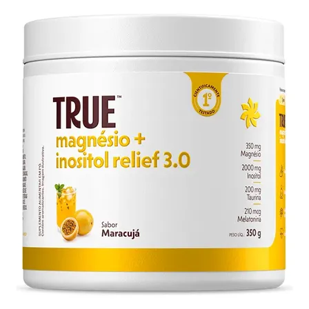 Magnésio + Inositol Relief 3.0 True Source Sabor Maracujá x 350g