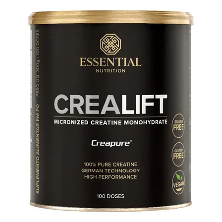 Creatina Crealift Creapure Micronizada 300g Essential Nutrtiion