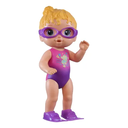 Boneca para Meninas Sunny Swimmer Baby Alive - Cabelos Loiros, Acessórios Inclusos, 25 cm - A partir de 3 Anos