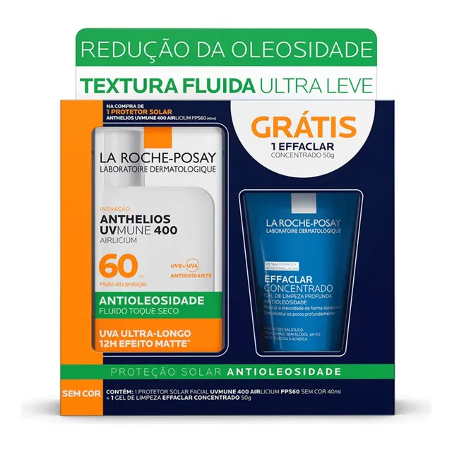Kit de cuidado com a pele La Roche-Posay Proteção Solar Protetor e Gel Concentrado 2 peças