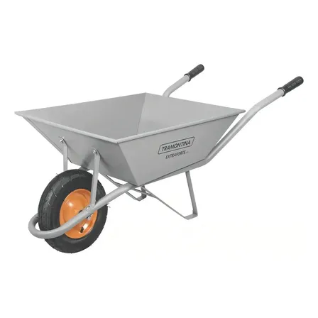 Carrinho De Mão Tramontina Extraforte 65l Obra Construção Cor Cinza