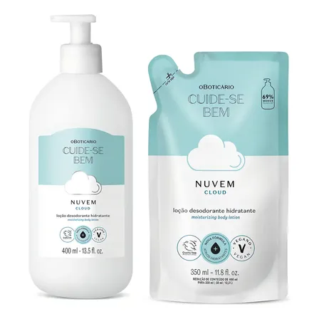 Kit Cuide-se Bem Nuvem: Loção Corporal 400ml + Refil