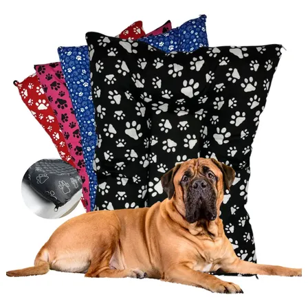 Colchonete Gigante Com Zíper Grande Cachorro Gato Pet 118 cm x 84 cm Cor Preto