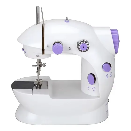 Mini Máquina De Costura Reta Com Luz Epsilon Eps-sm205 Portátil Branca
