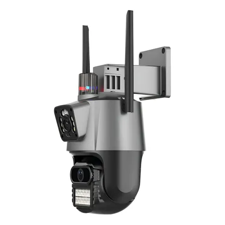 Camera Segurança Externa Lente Dupla 4k 6mp Sirene Policial