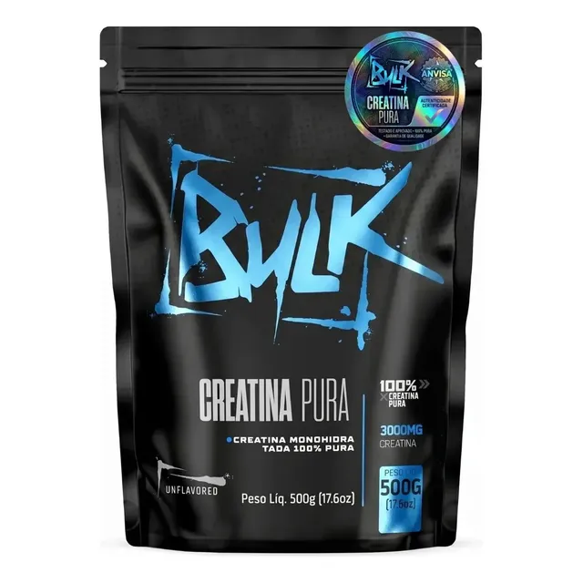 Creatina Pura Monohidratada 500g Bulk Nutrition Sem Sabor