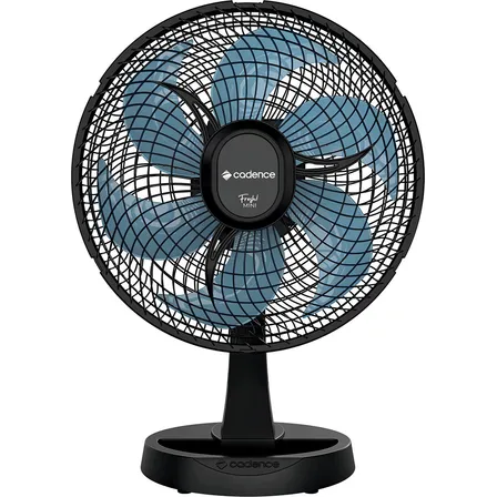 Ventilador De Mesa Cadence Vtr310 Fresh Mini 30cm 50w Preto Com Pás Azul 30 Cm 60 Hz 220v Plástico 6