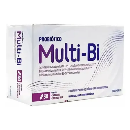 Multi-bi Probiotico Flora Intestinal Com 30 Cápsulas Sem Sabor