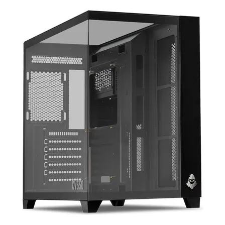 Gabinete Gamer Mancer Cv550 Mid-tower Lateral De Vidro Preto