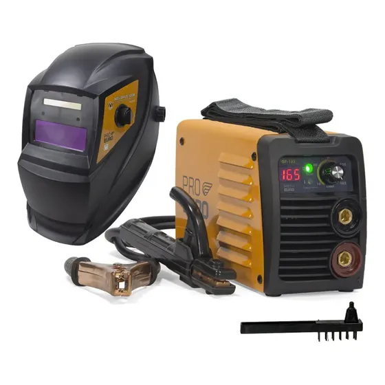 Máquina Solda Inversora Gp-165 A Bivolt + Máscara Automática Cor Laranja (Bivolt)