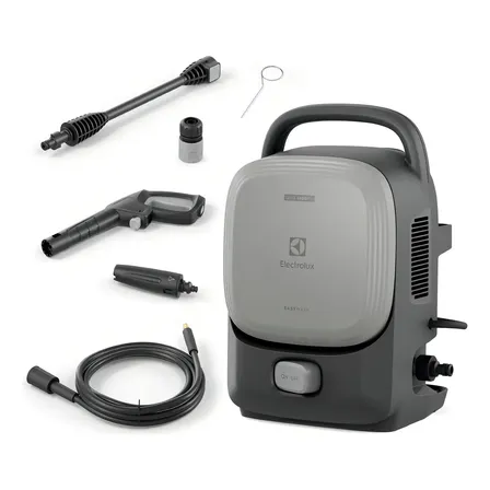 Lavadora de Alta Pressão Electrolux 1600PSI 1400W de Potência com Engate Rápido EasyWash Lava Jato Lava Car QWS1600 Cinza