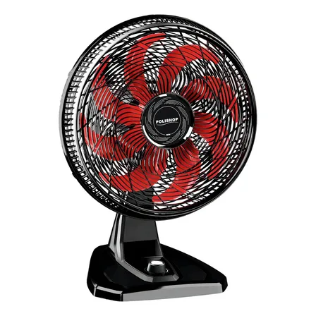 Ventilador Mesa Parede Polishop 8 Pás 40cm 180W Silencioso 3 Velocidades