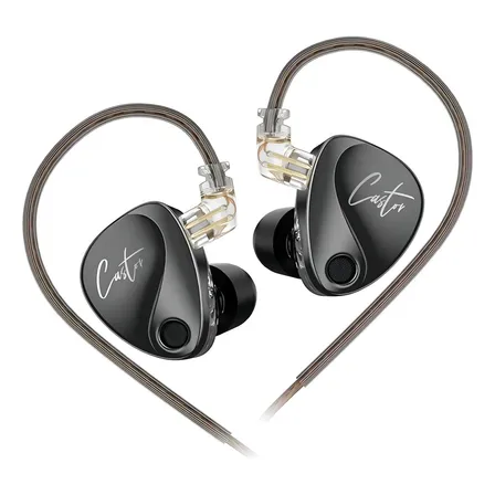 Fone De Ouvido Kz Castor Target Improved Bass Cinza Sem Microfone Retorno de Palco Profissional
