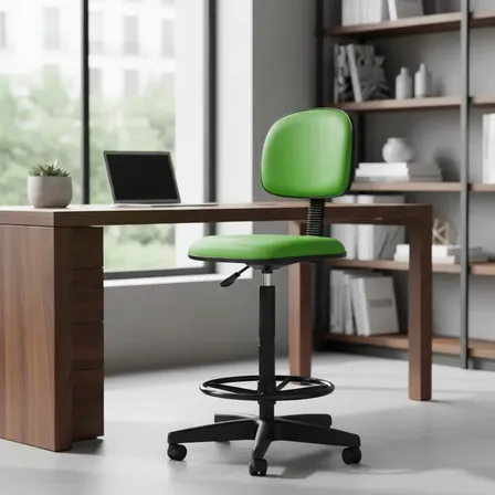 Cadeira Caixa Alta Secretaria Verde Material Do Estofamento Corino Urban Office