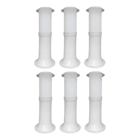 Poste Balizador Luminária Casa Jardim 35cm Branco Kit 6