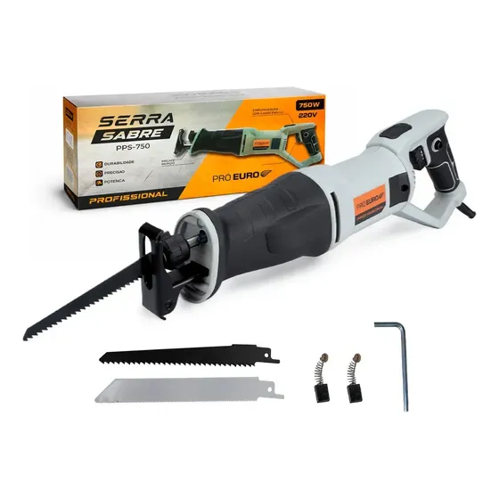 Serra Sabre Elétrica Profissional 750w 2700opm Velocidade Variável Pró Euro