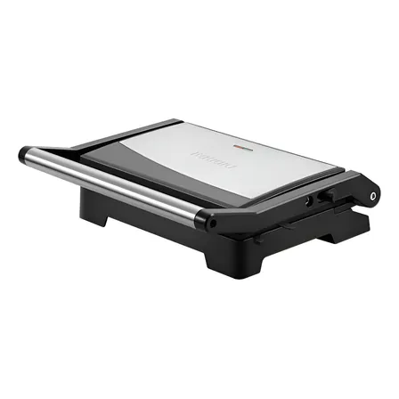 Grill Essencial Itatiaia 1000w Inox Antiaderente Grelha Chapa Elétrica Econômico Com 3 Aberturas Cor Preto 127v