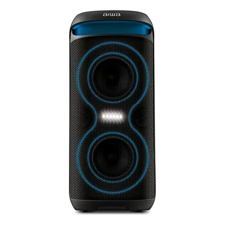 Caixa de Som PartyBox AIWA PB-08 Bluetooth 8H RGB USB TWS Preto