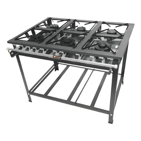 Fogão Industrial 6 Bocas Baixa Pressão MetalFour Ferro Fundido