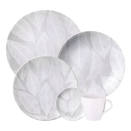Aparelho De Jantar Tramontina Arbo Porcelana 20 Peças