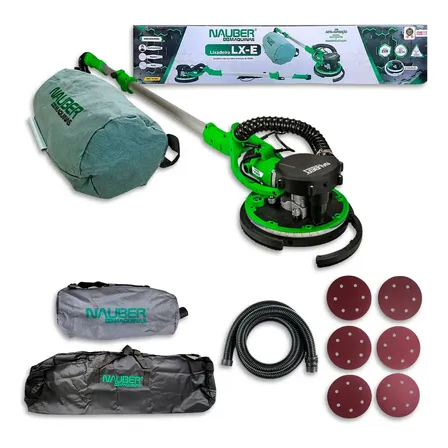 Lixadeira De Parede E Teto Nauber LX-E 850W 2300RPM Verde LED Coletor