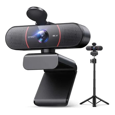 EMEET C960 4K Webcam 1080P 60Fps Camera Para PC Streaming Com Microfone Automático Kit Videoconferencia