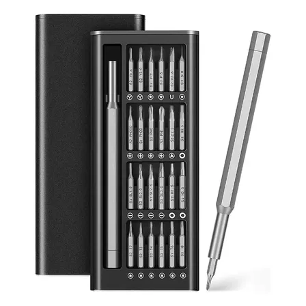 Kit Chave De Fenda Magnética Shark Blue 24 Em 1 Para Eletrônicos E Drones