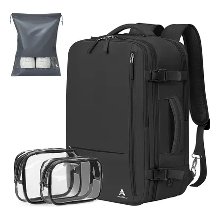 Mochila de Viagem 40l Antifurto e Impermeável para Notebook 15,6 Polegada com Necessaire Avanteco B100 Cor preto