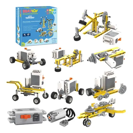 Camewin Brinquedo Educativo Blocos Scientific Infantil Elétrico Com Motor 108 Peças