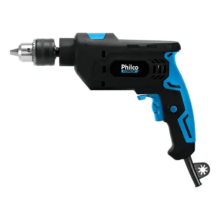 Furadeira Philco Force 3000 Rpm Mandril 13mm 850w Pfu04 Cor Preto com detalhes em Azul