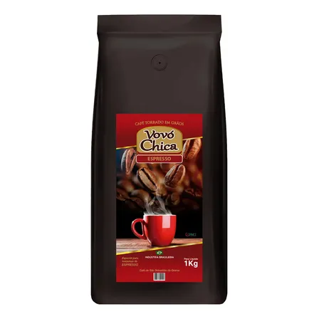 Café Em Grão Torrado Espresso 1kg Gourmet - Vovó Chica