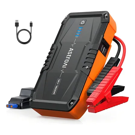 Arrancador de Bateria Portátil AstroAI 1500A,Auxiliar Partida Bateria,suporte carregador carro eletrico,carregador carro eletrico,Inteligente Emergência Portátil Veicular Para Carros e Motores