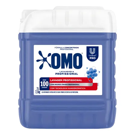 Lava Roupas Líquido Omo Lavanderia Profissional Lavagem 7l
