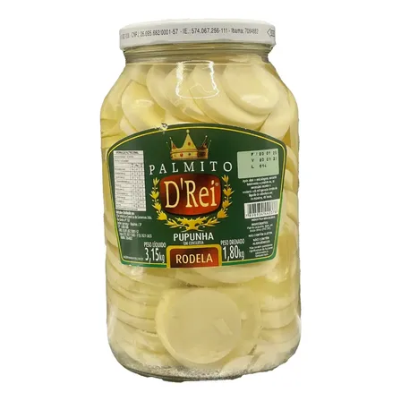 Palmito Pupunha Rodela D'rei 1,8kg
