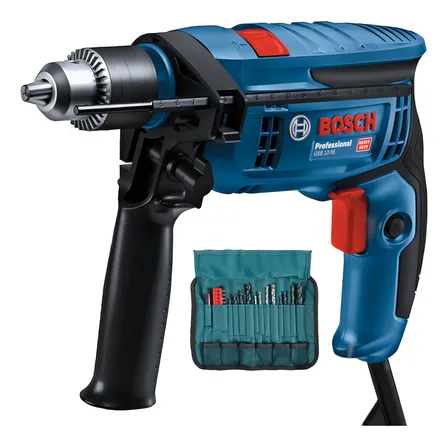 Furadeira De Impacto 1/2pol 750w C/ Kit De Acessórios Bosch Azul 127v
