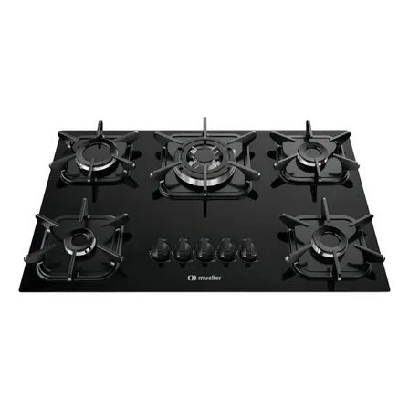 Fogão Cooktop A Gás Mueller 601270003 5 Bocas Mesa Vidro Tem