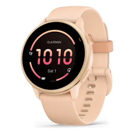 Relógio Garmin Vívoactive 6 Rosa 42mm Monitor Cardíaco Rosa Metálico